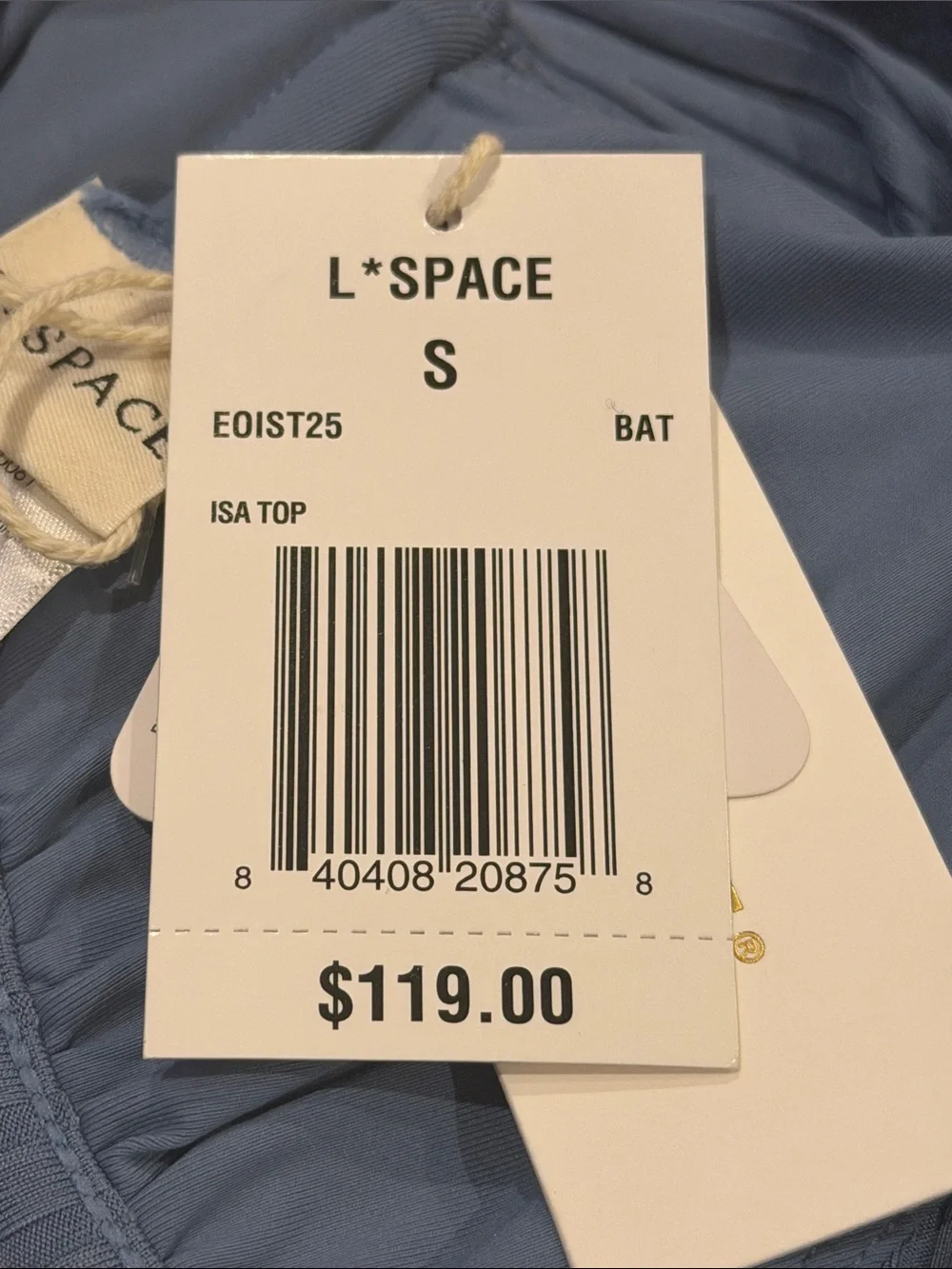 LSpace Isa Bikini Top Baltic S NWT